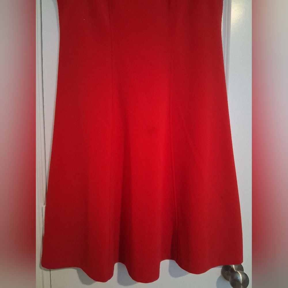 Tommy Hilfiger Vibrant Red Midi Dress - Picture 4 of 8